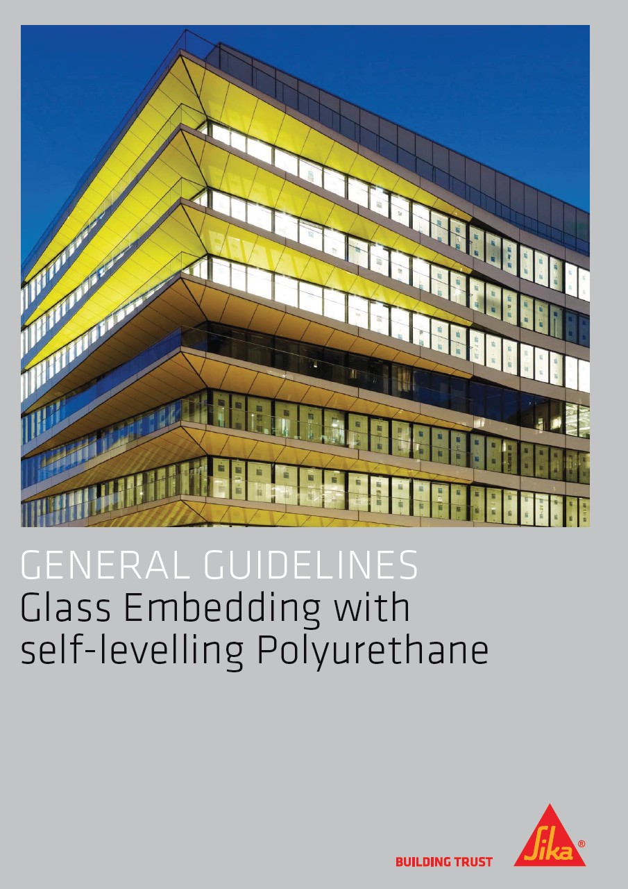 Glass embedding with self-levelling polyurethane