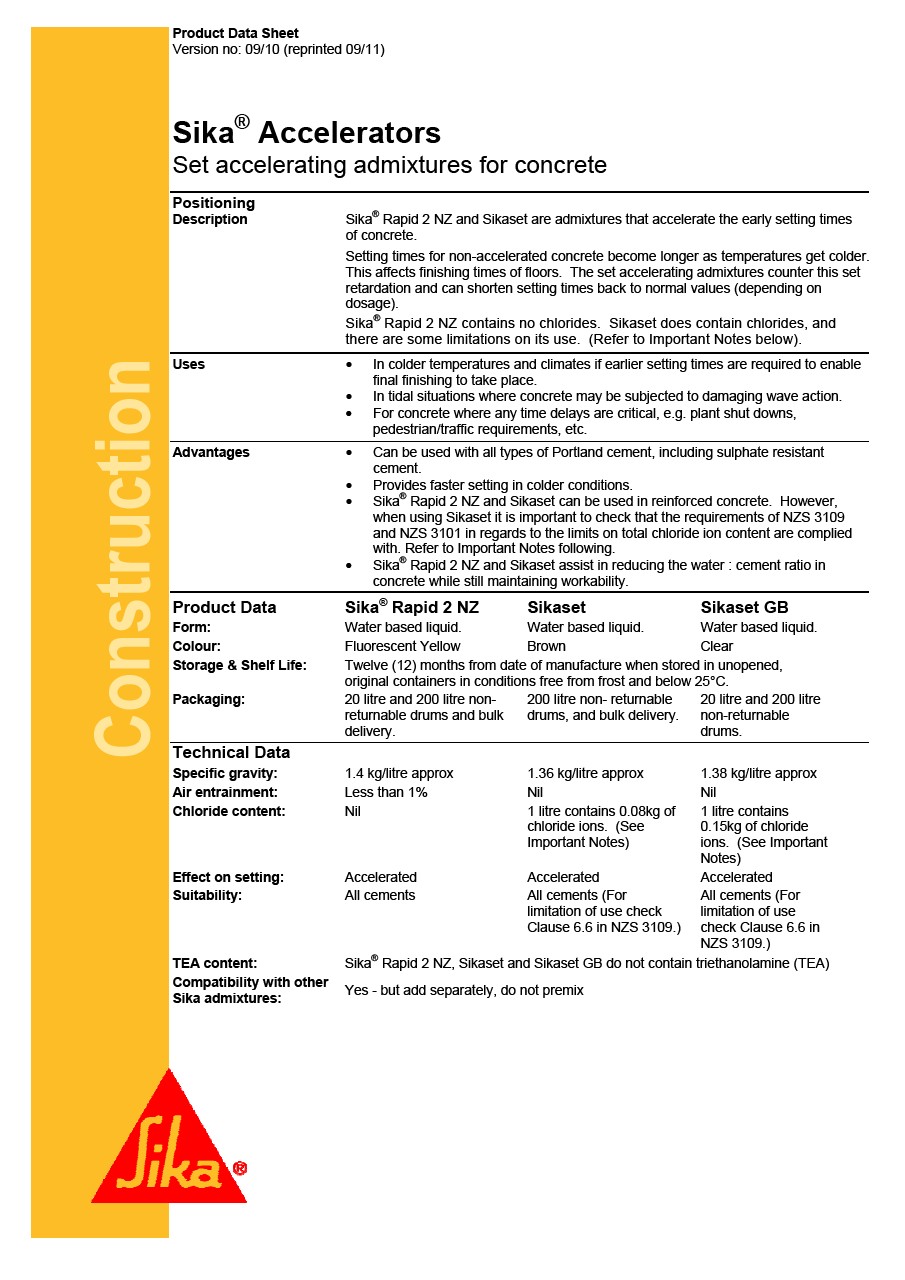Sika Accelerators